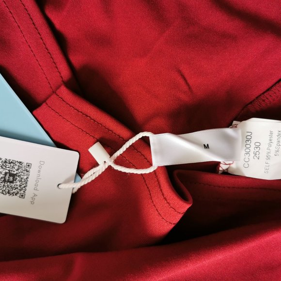 NWT Cupshe Burgundy Hi-Lo Dress - Picture 5 of 5